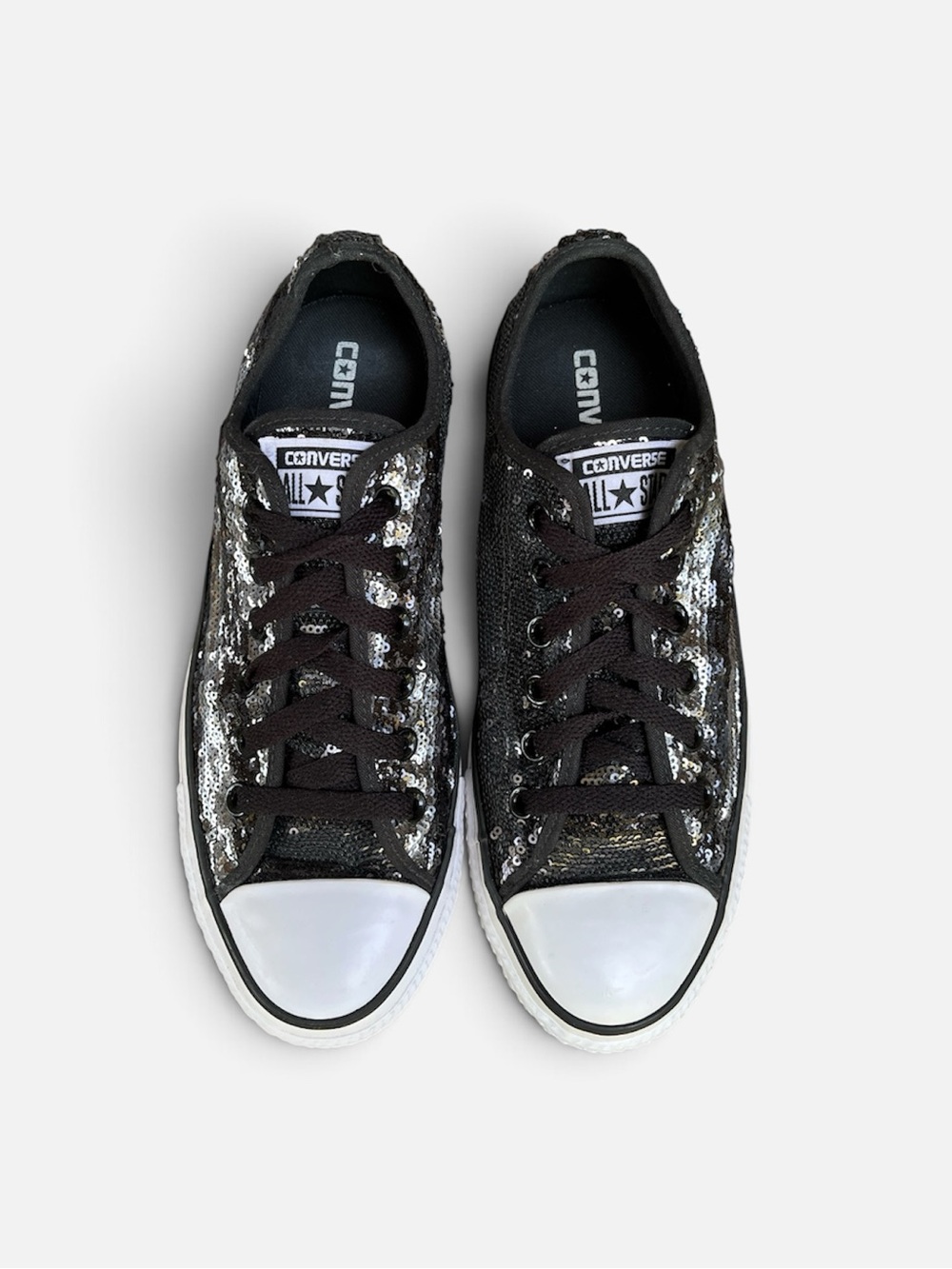 Converse Chuck Taylor All Star CT Sequin OX Black Women’s Size 8